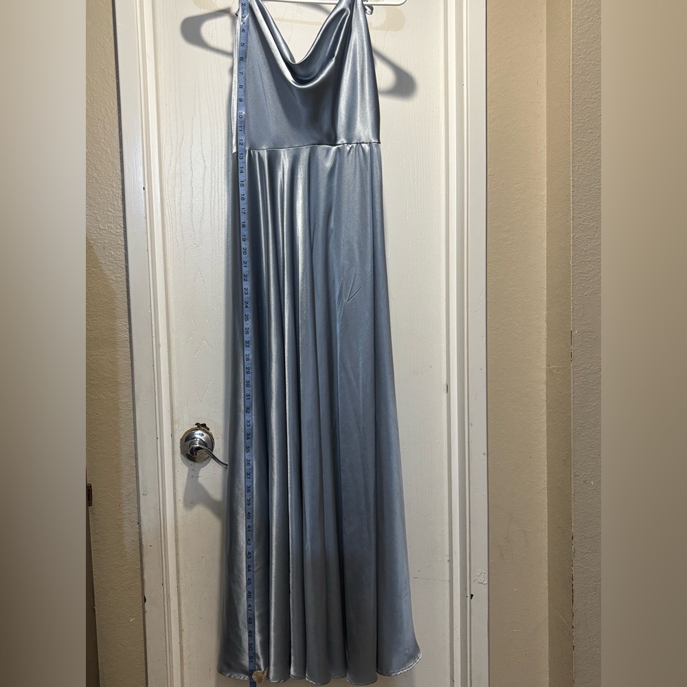Elegant Silver Satin Gown Ladivine Cinderella